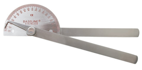 Baseline® Metal Goniometer - 180 Degree Range - 8 inch Legs