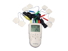 Digital 4-channel EMS/TENS unit, portable/battery or AC adapter, complete
