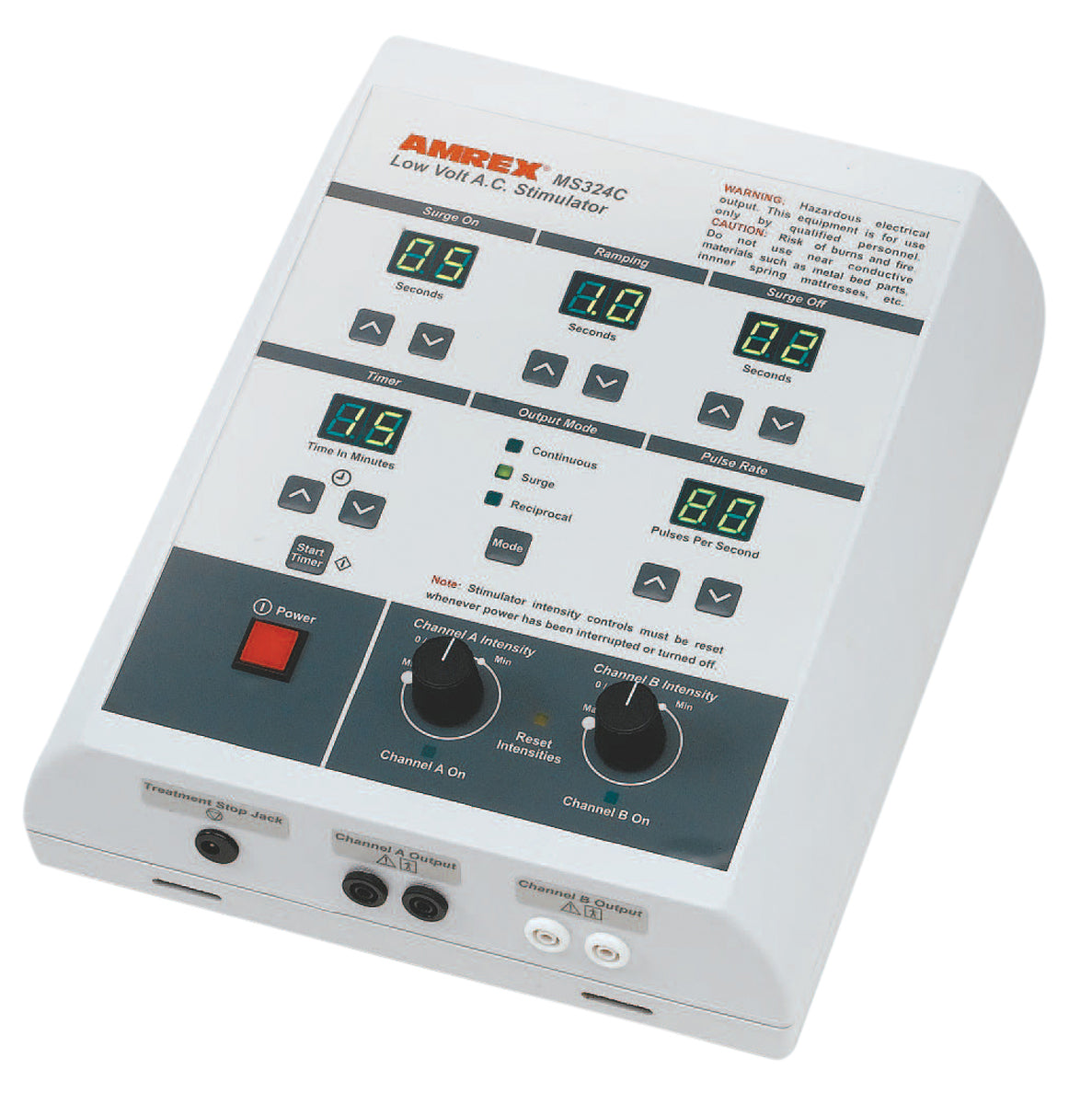 Muscle Stimulator Dual Ch., Low Volt AC - W50522 - Amrex - 01