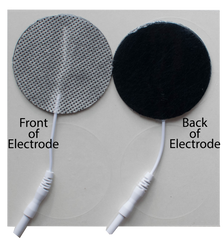 2 in. Round - White Fabric Top Electrodes Case of 20 (4/pk)