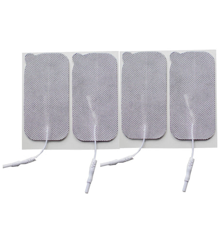 2 in. x 4 in. Rectangle - White Fabric Top Electrodes Case of 20 (4/pk)
