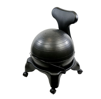 CanDo® Ball Chair - Plastic - Mobile - with Back - Adult Size - with 22 inch Ball