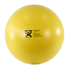CanDo® Inflatable Exercise Ball - Deluxe ABS Ball - Yellow - 18 inch