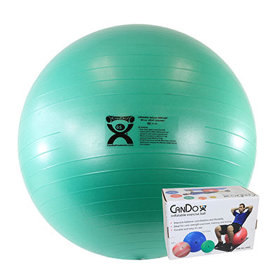 CanDo® Inflatable Exercise Ball - Deluxe ABS Ball - Green - 26 inch, Retail Box