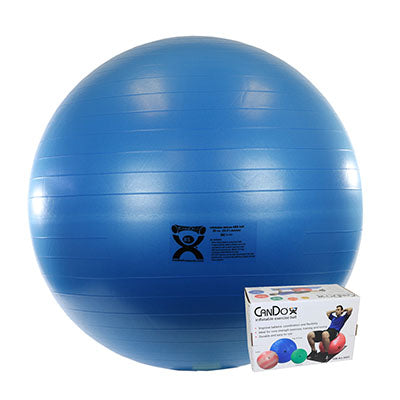 CanDo® Inflatable Exercise Ball - Deluxe ABS Ball - Blue - 34 inch, Retail Box