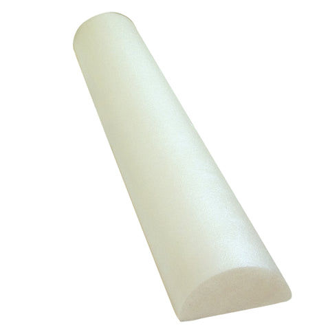 CanDo® Foam Roller - White PE foam - 6 x 36 inch - Half-Round