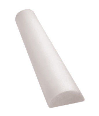 CanDo® Foam Roller - Full-Skin - White PE foam - 6 x 36 inch - Half-Round