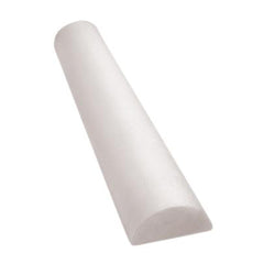 CanDo® Foam Roller - Full-Skin - White PE foam - 6 x 12 inch - Half-Round