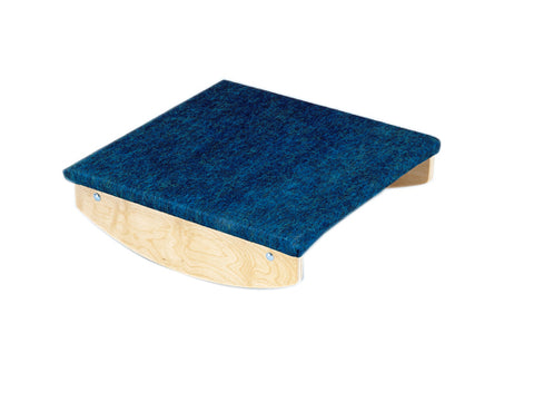 Rocker Board - Wooden with carpet - side-to-side, front-to-back combo - 18x18x5 inch