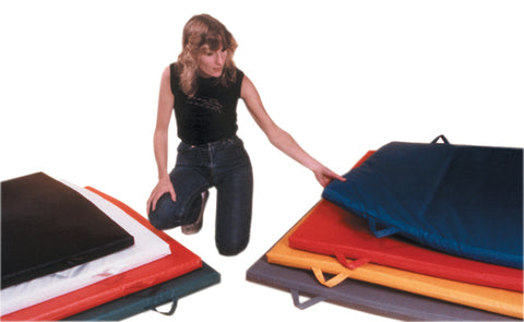 CanDo® Mat with Handle - Non Folding - 1-3/8 inch PE Foam with Cover - 4 x 8 foot - Specify Color