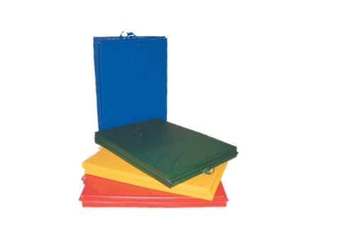 CanDo® Mat with Handle - Center Fold - 2 inch PU Foam with Cover - 6 x 12 foot - Specify Color