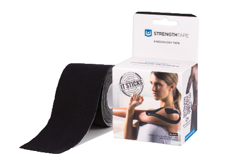 StrengthTape® Kinesiology Tape 5M Uncut Roll Black