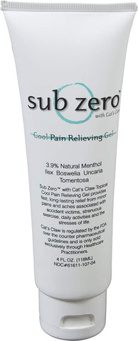 Sub Zero® Analgesic Gel 4 oz Tube