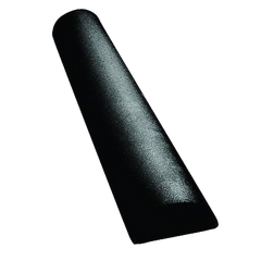 CanDo® Foam Roller - Black Composite - Extra Firm - 6 x 36 inch - Half-Round