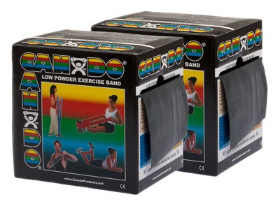 CanDo® Low Powder Exercise Band - 100 yard (2 x 50-yd rolls) - Black - x-heavy