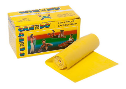 CANDO® Low Powder Exercise Band - 6 Yard Roll - Yellow (X Light)