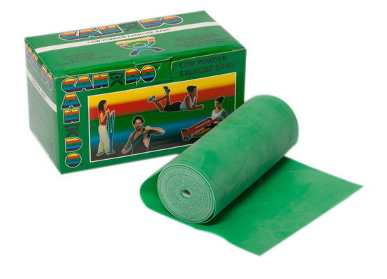 CANDO® Low Powder Exercise Band - 6 Yard Roll - Green (Medium)