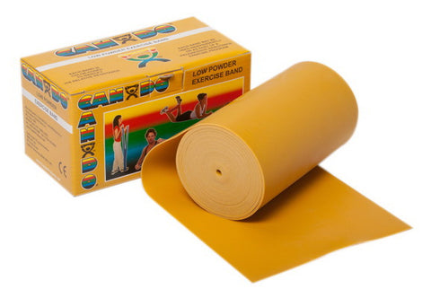 CANDO® Low Powder Exercise Band - 6 Yard Roll - Gold (XXX Heavy)