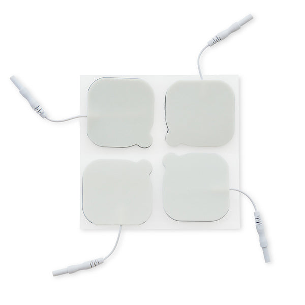 2 in. x 2 in. Square - White Foam Top Electrodes Case of 10 (4/pk)