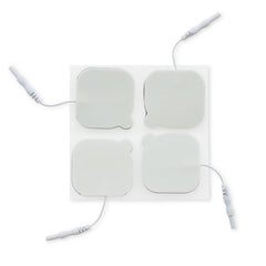 2 in. x 2 in. Square - White Foam Top Electrodes Case of 10 (4/pk)