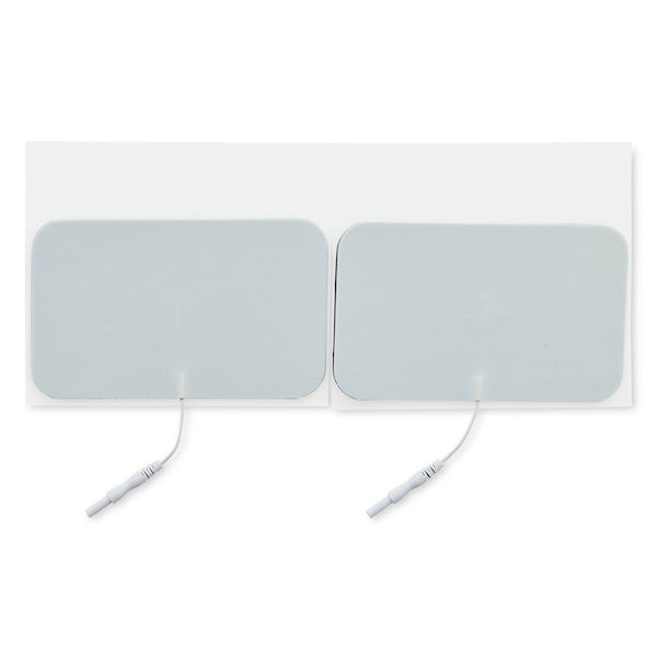 3 in. x 5 in. Rectangle - White Foam Top Electrodes Case of 10 (2/pk)