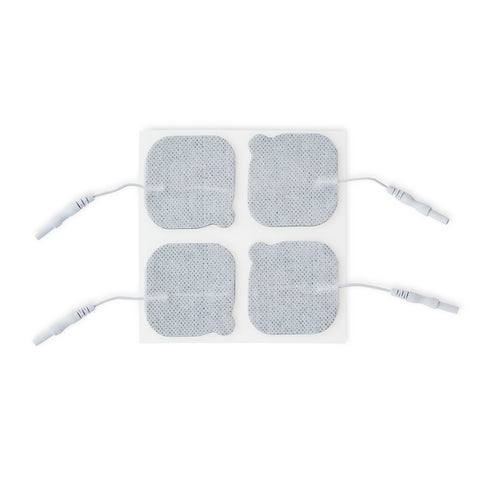 2 in. x 2 in. Square - White Fabric Top Electrodes Case of 10 (4/pack)
