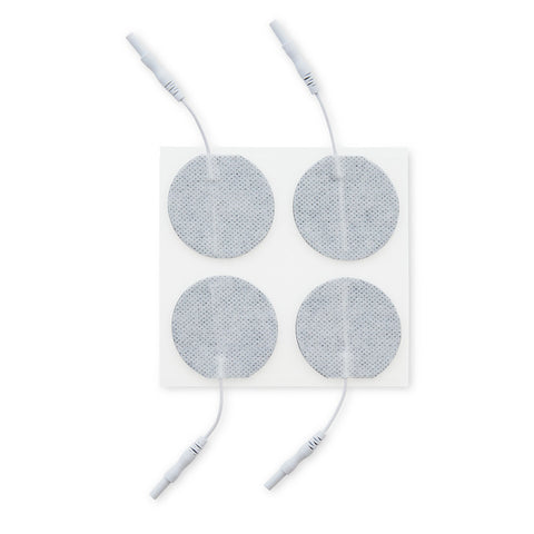 2 in. Round - White Fabric Top Electrodes Case of 10 (4/pk)