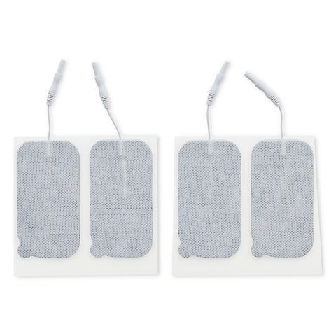 2 in. x 4 in. Rectangle - White Fabric Top Electrodes Case of 10 (4/pk)