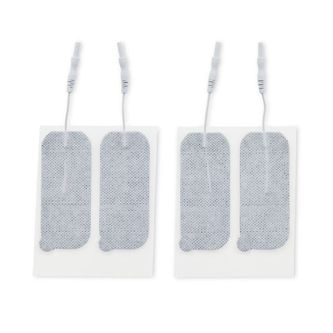 1.5 in. x 3.5 in. Rectangle - White Fabric Top Electrodes Case of 10 (4/pk)