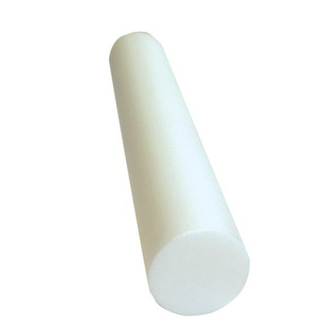CanDo® Foam Roller - White PE foam - 6 x 12 inch - Round
