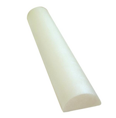 CanDo® Foam Roller - Jumbo - White PE foam - 8 x 12 inch - Half-Round