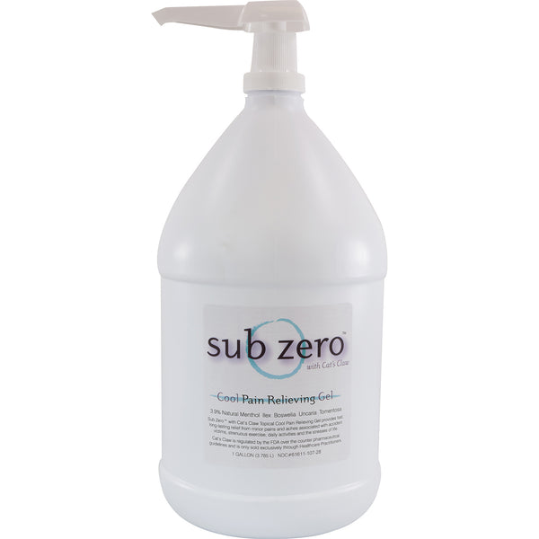 Sub Zero® Cool Pain Relieving Gel, Bottle with Pump, 1 gal, Clear