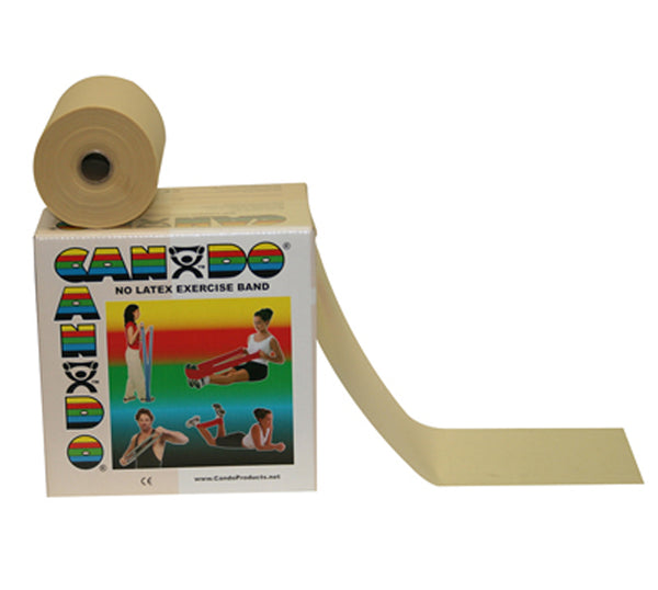 CanDo® Latex Free Exercise Band - 50 yard roll - Tan - xx-light