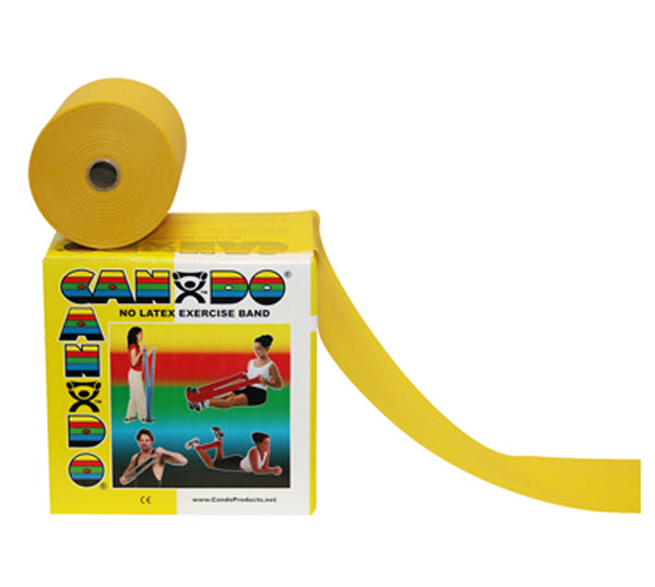 CanDo® Latex Free Exercise Band - 50 yard roll - Yellow - x-light