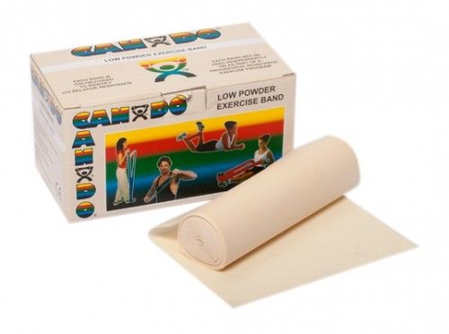 CANDO® Low Powder Exercise Band - 6 Yard Roll - Tan (XX Light)