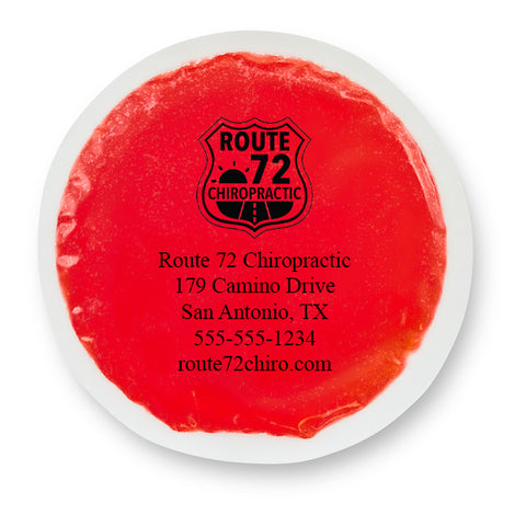 Personalized Reusable Hot/Cold Gel Pack, 6" Round - Red